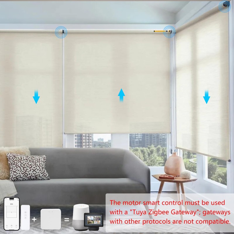 AM25 Smart Blinds Motor for 1.75" (43mm) Shade Tube, Zigbee
