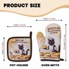 GOSJINNK Funny Baking Cat Oven Mitts and Pot Holders（Set of