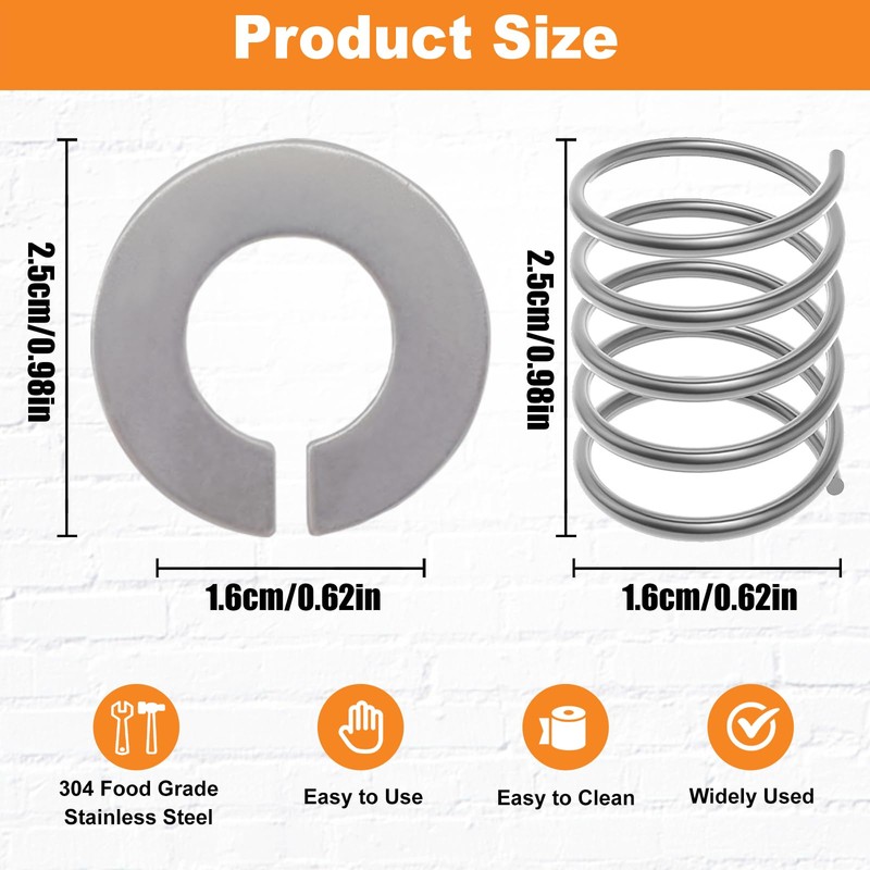 Stainless Steel Spring and Washer Fit Compatible with Kitchen Aid