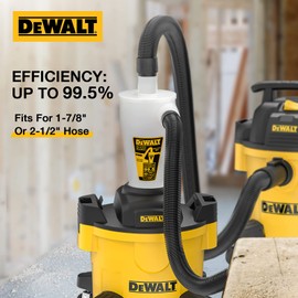 Dewalt Dust Separator for Wet/Dry Shop Vacuums, Cyclone Dust Collector Up To 99.5% Efficiency, High-performance Cycle Powder Collector Filter, Dust Collector Model: DXVCS001