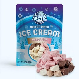 Arctic Farms Freeze Dried Ice Cream Bits (Neapolitan) - Specification: 2.5oz