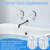 UCDETD 2 Piece Shower Knob Replacement and Flange Base, Clear