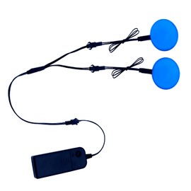 Ourbest Led Eyes EL Glowing Panel, Flexible led Eyes for Skeleton Pumpkin Electroluminescent Panel Cuttable Cosplay Props Mask Decor,Blue L 50mm