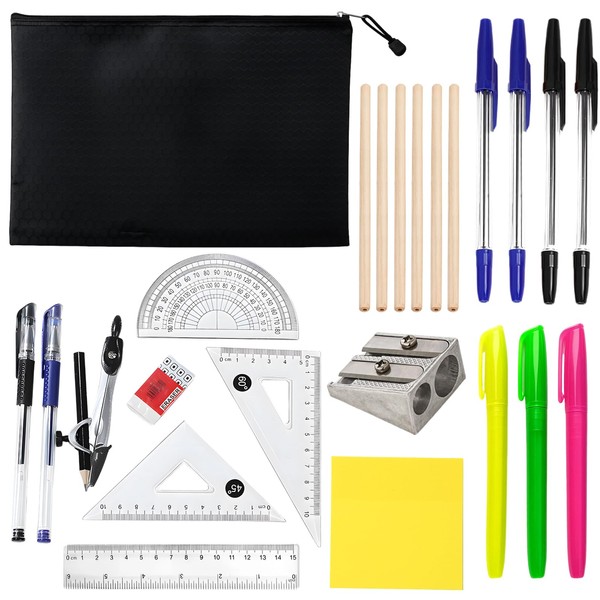 YcsRnn Stationery Set, Complete School Supplies Kit for Secondary School