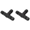 2 Pcs Tee Wire Connectors IP68 Waterproof 2 Pin 3
