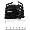 Parcelona French Crab Interlocking Medium Celluloid Glossy Black Hair Clip