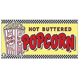 Popcorn Concession Decal Stand Trailer cart menu Vendor