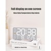 ThreeH Brushed Metal Digital Clock - LED Display Date Weekday