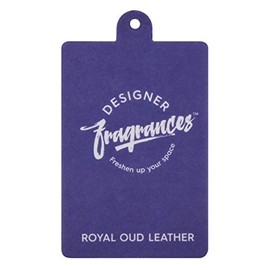 Designer Fragrances Royal Oud Leather Air Fresheners 2D Cards, Black, One