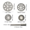 Diamond Cutting Wheel 40PCS (25mm/22mm/18mm/16mm Each 10) with Mandrel (3mm)