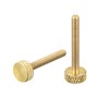 sourcing map Pack of 2 Brass Knurled Screws M3 x