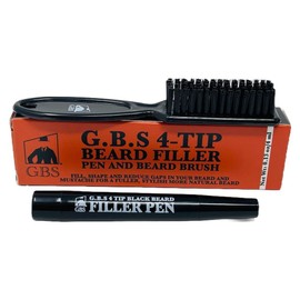 G.B.S Beard Filler Pen and Beard Brush Waterproof and Sweatproof Lasts 24 hours (Black)