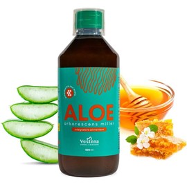 VESTENA Aloe Arborescens Padre Zago, Frischer Saft aus Aloe Arborescens Miller, Rezeptur von Padre Romano Zago, Leistungsstarker Aloe-Gel-Saft zum Trinken, 500 ml Flasche
