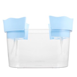 SUPVOX Plastic Betta Tank Small Desktop Aquarium Fish Tank Aquarium Kit Blue Lid Decorative Fish Tank for Home Office