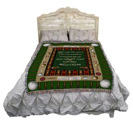 Pure Country Weavers Winston Churchill Golf Quote Blanket - Sports Fan Coach Team Gift Tapestry Throw Woven from Cotton - Made in The USA (72x54)