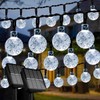 7M Waterproof Solar Bubble Ball Light String Lights Outdoor Crystal