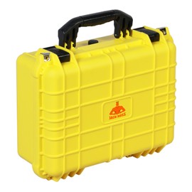 Jack Boss 16x 12.8x 6.8 Inch Hard Case, Portable Weather Waterproof Protective Camera Case with Customizable Foam, Fit Use of Drones, Camera, Equipments, Yellow