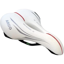 CUCUBA Montegrappa Saddle with Anti-Prostate Hole for Trekking, Cross and MTB Bikes in Synthetic Leather Mod. Argo White