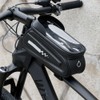 PVC Black Hard Shell Waterproof Performance Touching Screen Bike Bag