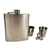 Baseball Themed Flask Gift Set - 7oz Flask Engraved with