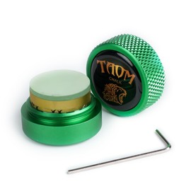 YEUEK TAOM Pool Chalk Holder Round Shaped Practical Tool Billiards Accessories Magnetic Mini Chalk Tip Case Container Round Box Billiards