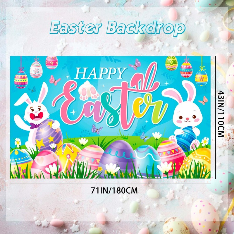 71'' x 43'' Happy Easter Banner, 71'' x 43'' Easter