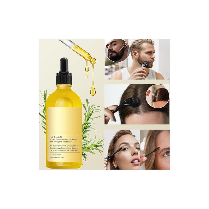 Juego de 5 PCS Aceite Natural Para el Crecimiento del
