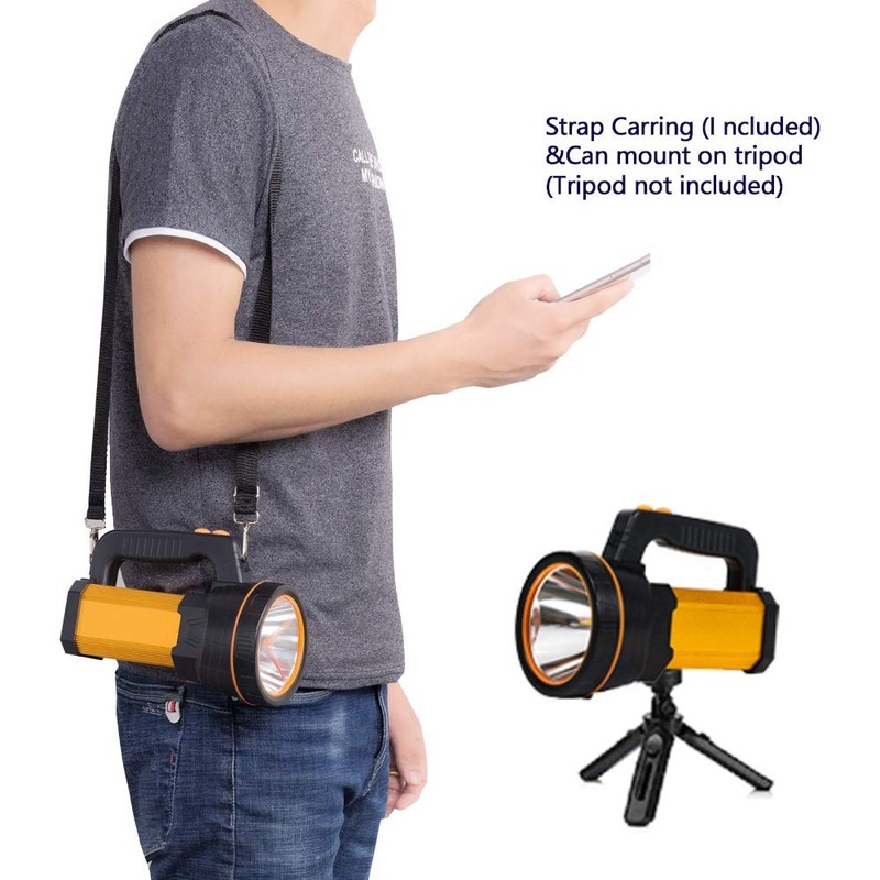 GEPROSMA Multi Functions Rechargeable Flashlight High Lumens,Handheld Spotlight LED 6000