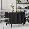 Kopokita 2 Pack Black Round Disposable Plastic Tablecloths 84 inch