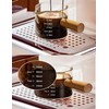 bepisof 2 Piece Wooden Handle Double Mouthed Espresso Shot Glass