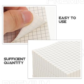 Operitacx Lined Grid Sticky Notes 8 Books 3x3 Inch Self-Stick Notes White Memo Pads School Note Stickers Easy to Post for School Office Notebook