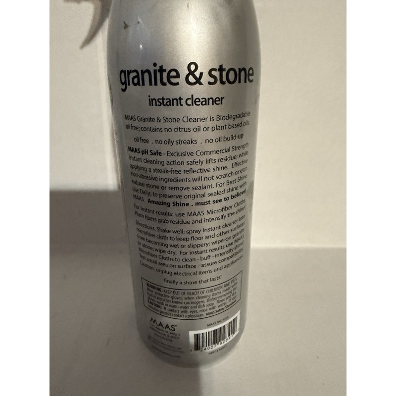 MAAS Granite and Stone Instant Cleaner Clean, Shine and Protect
