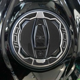 LABELBIKE - 3D Motorrad Aufkleber Tankdeckel Harzschutz und Dekoration kompatibel mit Kawasaki Z1100 2026 Grau Farbe