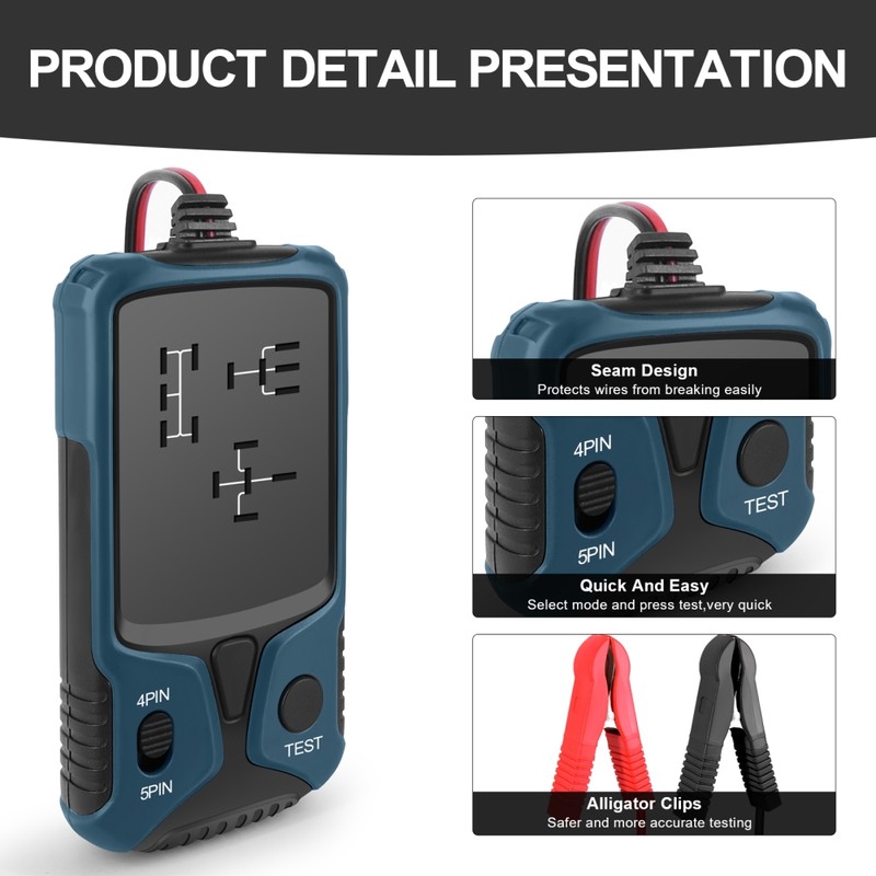 12V Car Relay Tester Battery Tester Automotive Electronic Relay Tester