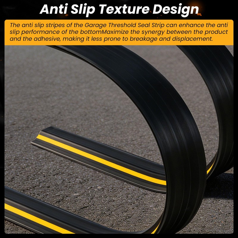 Yunlake Garage Door Threshold Seal Strip, 2 Pack Total 8.3