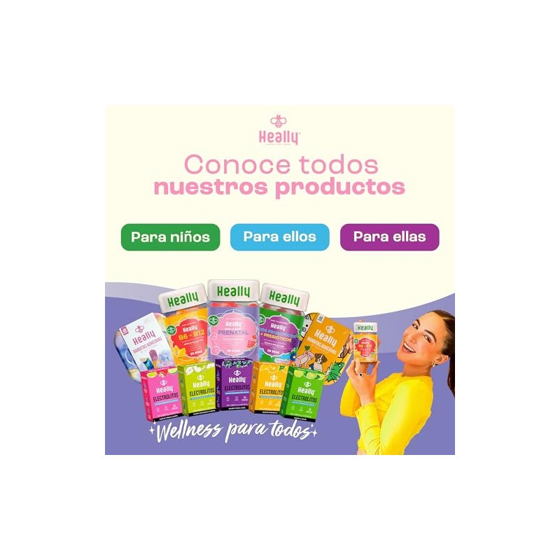 Heally Gomitas Prenatales Ácido Fólico Mujer Omega Zinc Vitaminas Multivitaminico