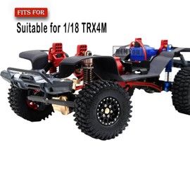 RCMYou Alloy Front Rear Shock Towers Upgrades Parts for Traxxas 1/18 TRX4M, Aluminum Front Rear Adjustable Shock Towers Shock Hoops Hops Up for Traxxas 1/18 TRX4M,Silver