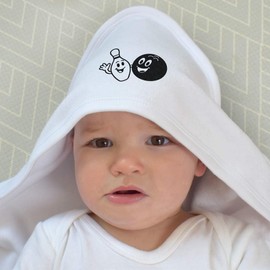 Azeeda 'Bowling Ball and Pin' Baby Hooded Towel (HT00035086)