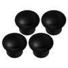 Cabilock 4pcs Clothes Hanger Rod Stoppers Curtain End Caps Closet