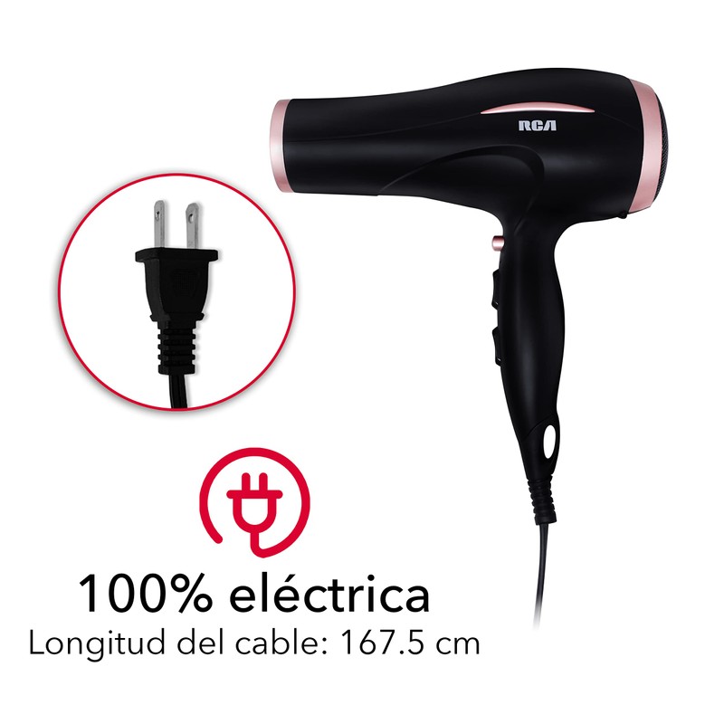 RCA Secadora de Cabello con Boquilla Desmontable RC-P15