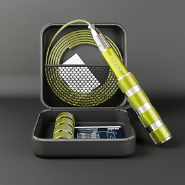 Cuerda para Saltar Speed Rope.Ajustable con Doble Rodamiento 360° Cable de Acero Antienredo para WOD, Boxeo, HIIT y Calistenia, Mango de Aluminio Ligero