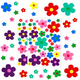 70pcs Flowers Car Bumper Stickers Set, Bike Stickers for Frame, Vinyl Car Decals, Waterproof Sticker for Cars Bumper, Self Adhesive Bicycle Sticker for Window Journal Luggage Decoration (Multicolor)