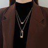 Gold Layered Necklace for Women Gold Pendant Necklace for Winter