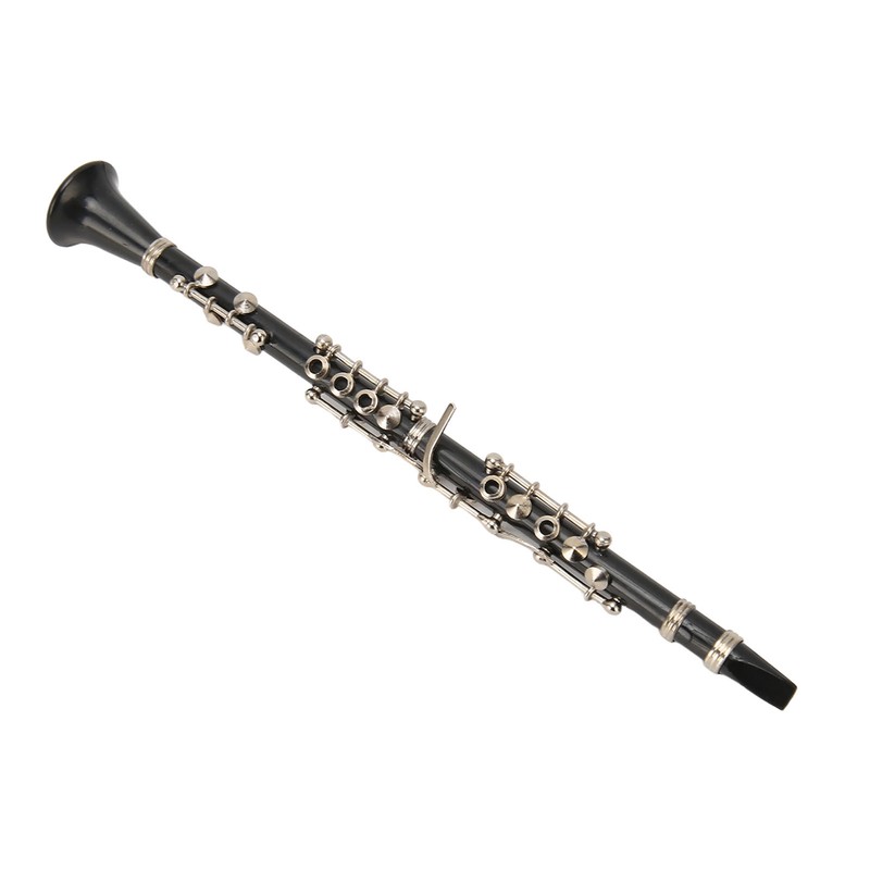 Miniature Clarinet Replica with Stand and Case Musical Instrument Model
