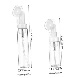 Vaguelly 4 Pcs Foaming Bottle Travel Facial Cleanser Dispenser with Press Pump for Hand Soap Skincare Makeup Leak Design for Go Use