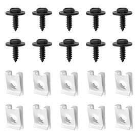 Icyhaws Fender Liner Screws and U Nuts Kit 10 Set M4.8 Splash Shield Bumper Cover Fasteners Compatible with BM E46 E60 E90 F01 F02 MINI Cooper 07147129160 07129904150