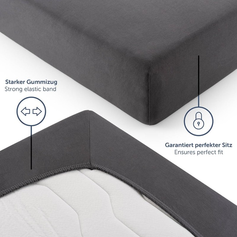 Blumtal Basics Jersey Fitted Sheet, 140 x 200 cm –