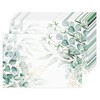 Bayson 50 Pack Disposable Eucalyptus Paper Placemats Summer Botanical Floral