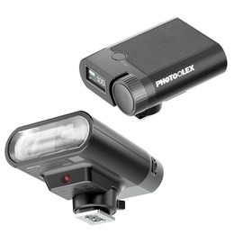 Photoolex Mini Flash Micro Camera External Hot Shoe Light Suitable for Sony Fuji Canon Nikon Universal Portable Professional Small Machine Top Light Flash