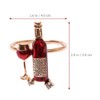 Hemoton Fall Napkin Rings 4pcs Wedding Napkin Rings Red Wine